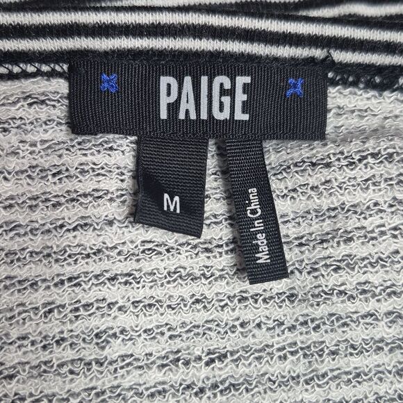 Paige Jemima Tank Black White Scoopneck Nautical Size Medium - Picture 4 of 6